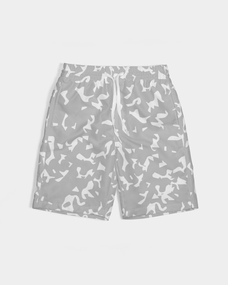 Grayscale Composition Swim Shorts