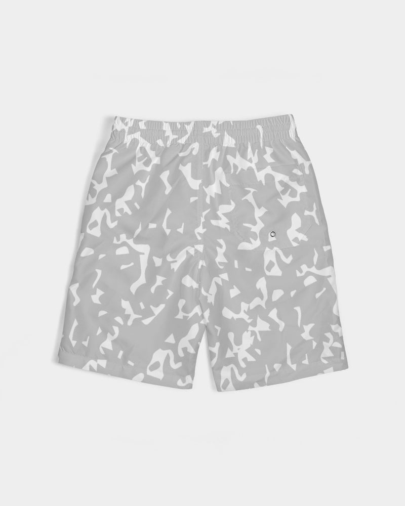Grayscale Composition Swim Shorts