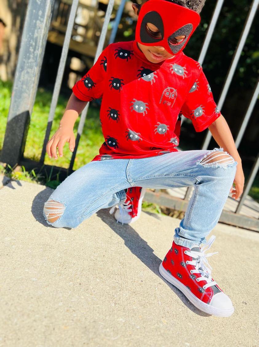 Crimson Spider Kids Sneakers