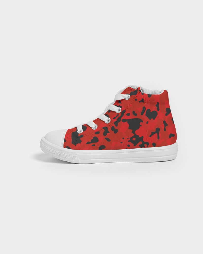 Red Camo Kids Sneakers