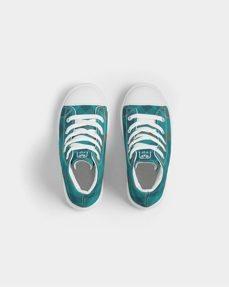 Ocean Plaids Kids Sneakers
