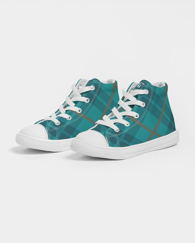 Ocean Plaids Kids Sneakers