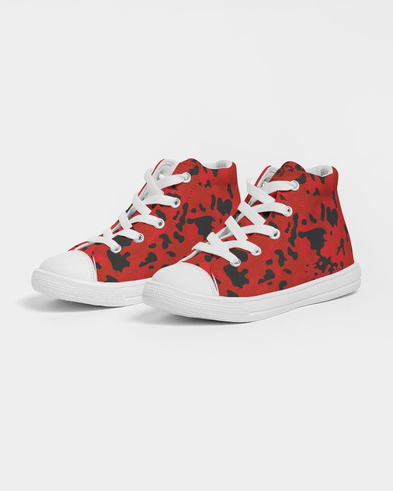 Red Camo Kids Sneakers