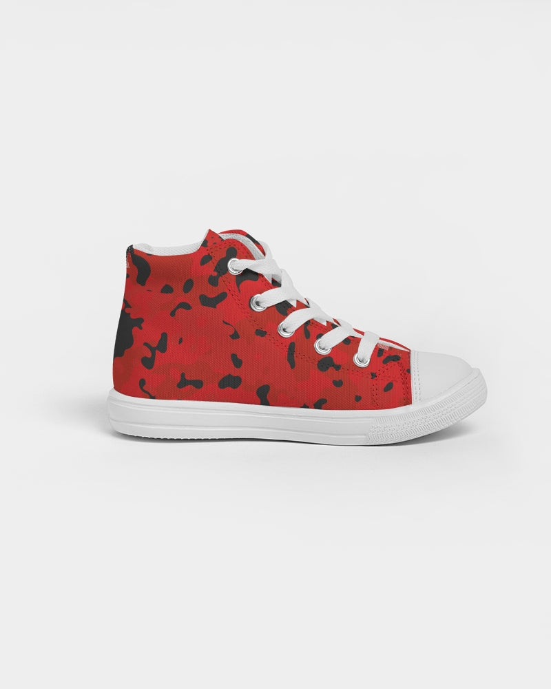 Red Camo Kids Sneakers