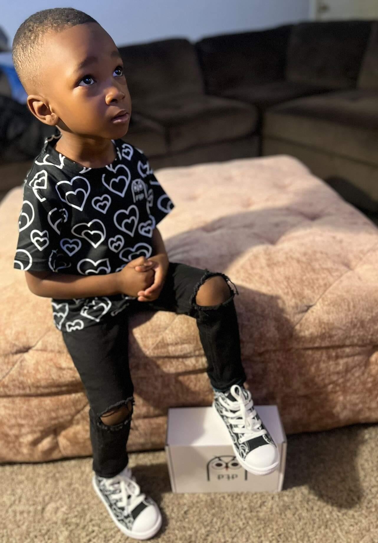 Black Hearts Kids Tee