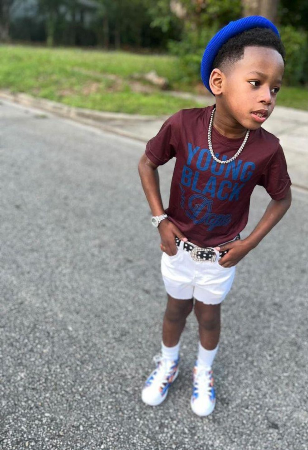 Black and Dope Kente Kids Tee
