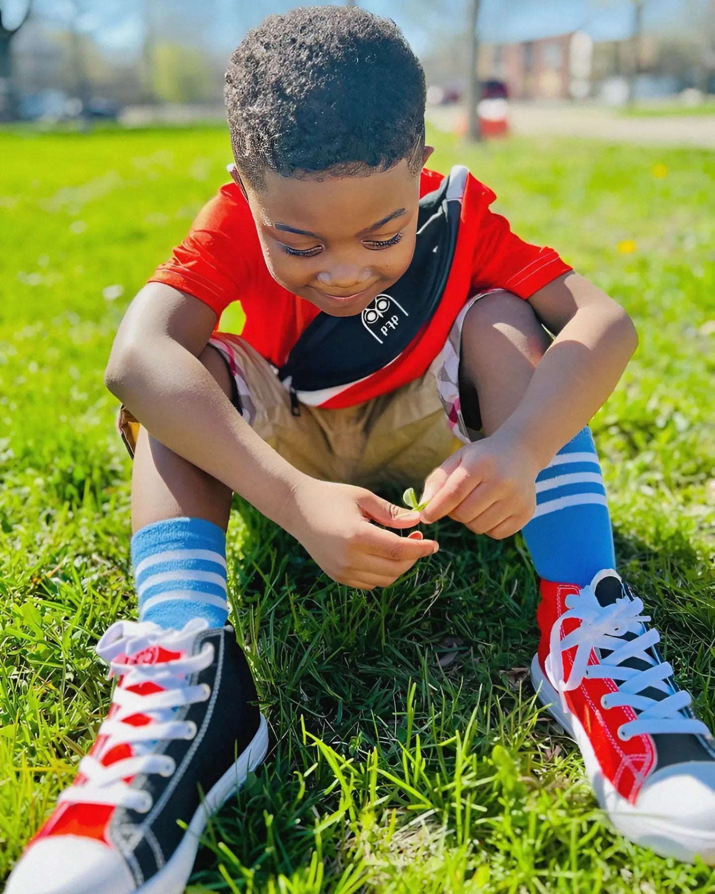 Geo Citrus Blocks Kids Sneakers
