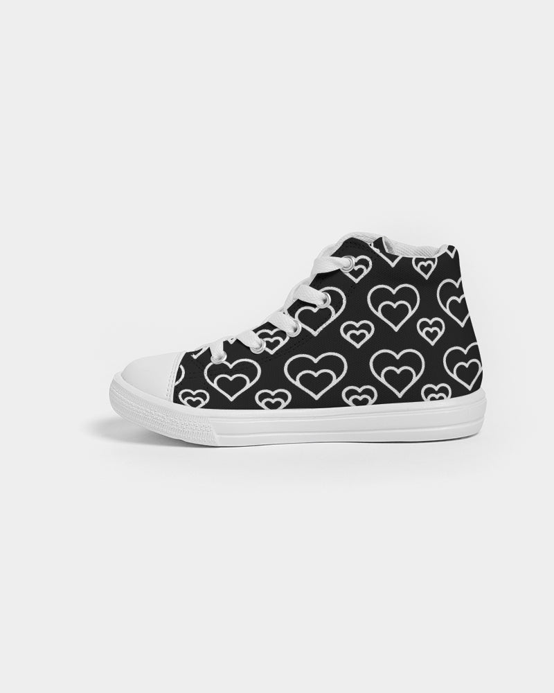 Black Hearts Kids Sneakers