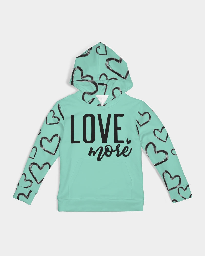Teal Hearts Kids Hoodie