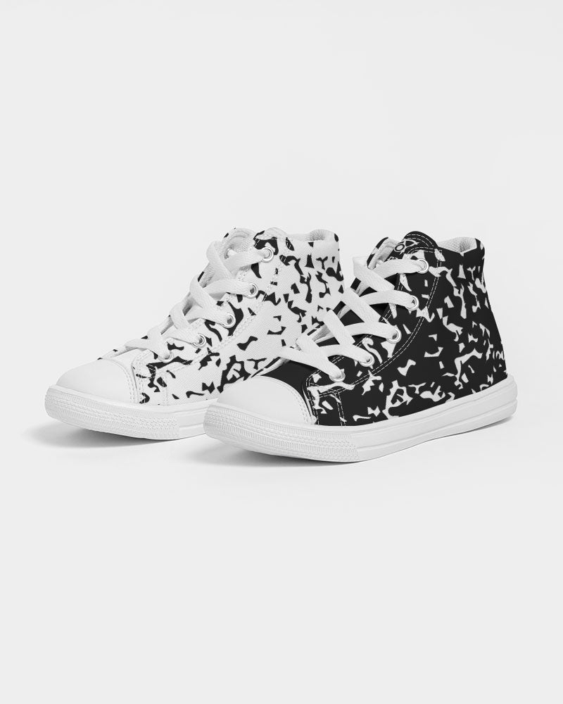 Combination Composition Hightop Sneakers