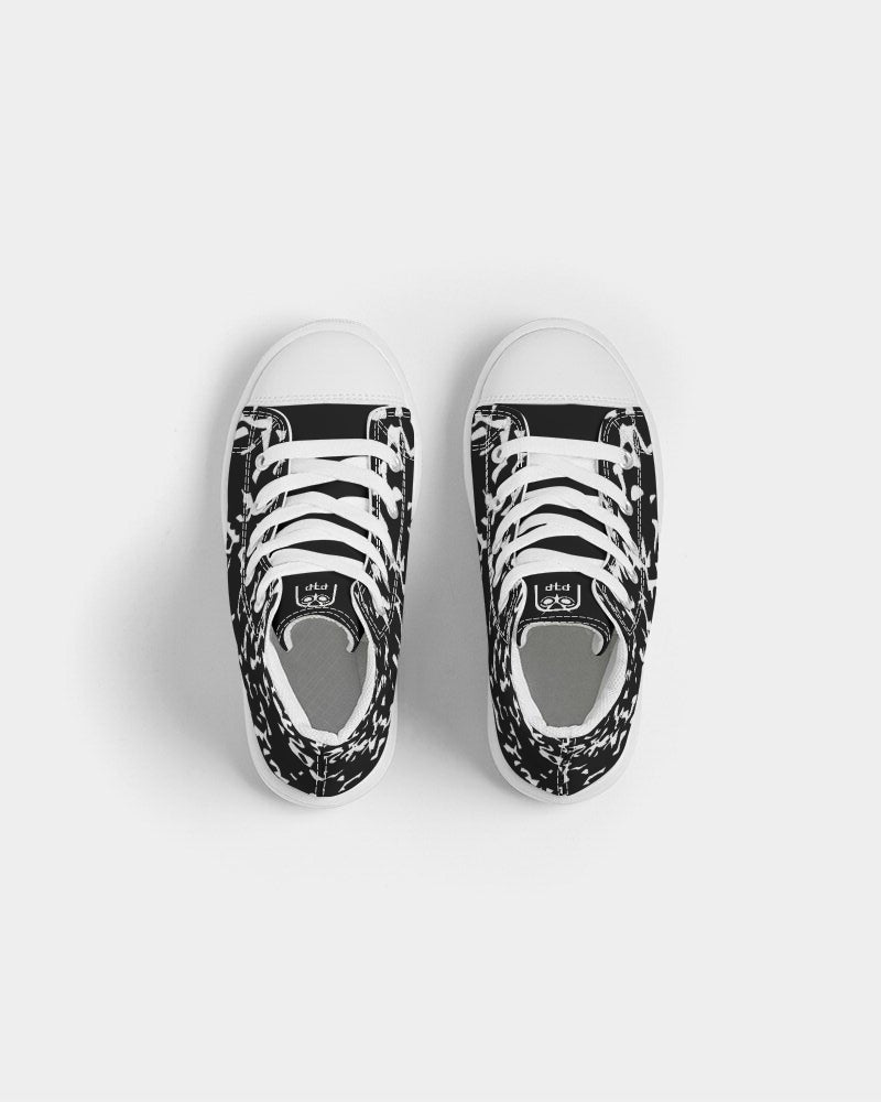 Blackout Composition Hightop Sneakers