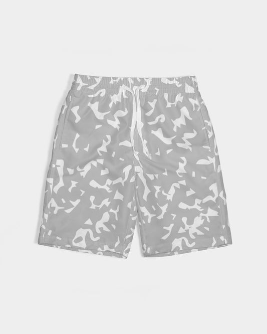 Grayscale Composition Swim Shorts