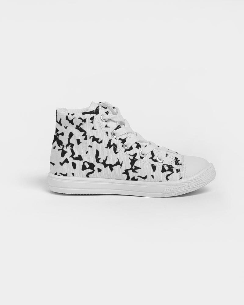 Combination Composition Hightop Sneakers