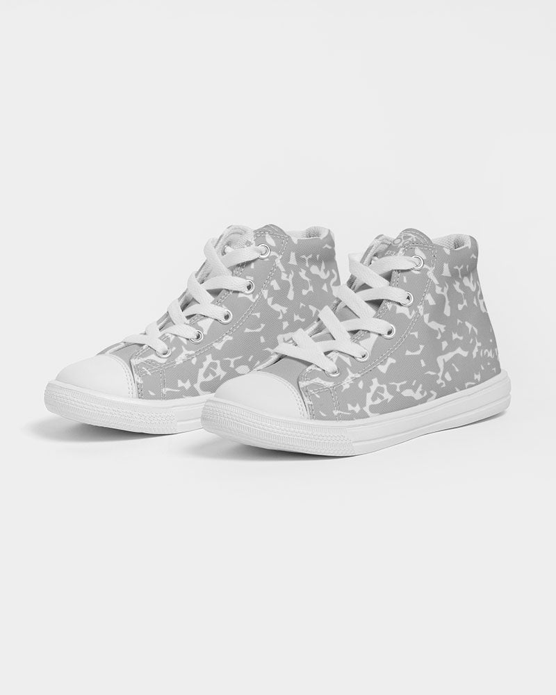 Grayscale Composition Kids Hightop Sneakers