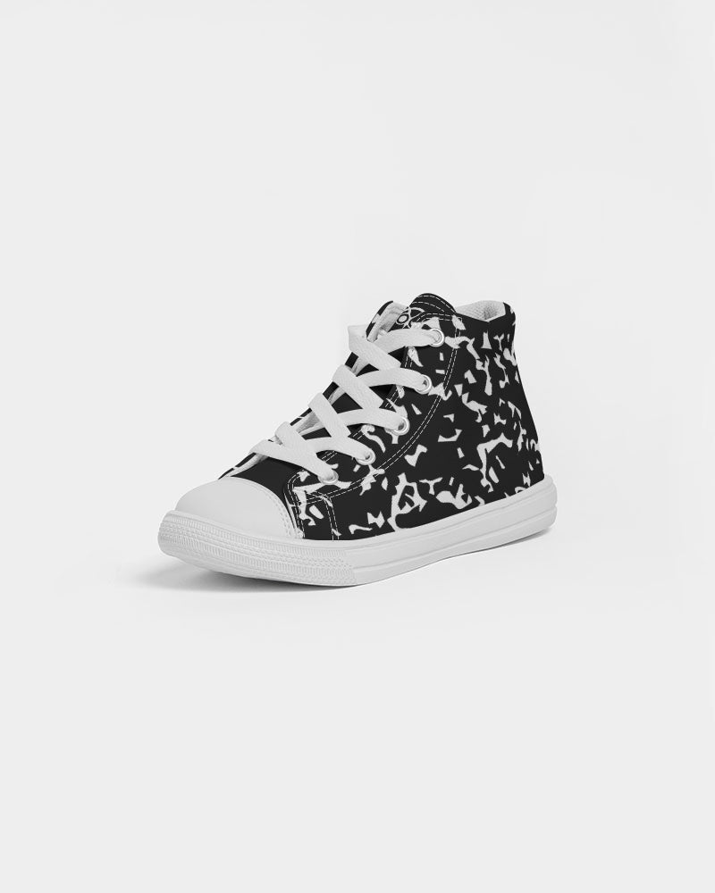 Combination Composition Hightop Sneakers