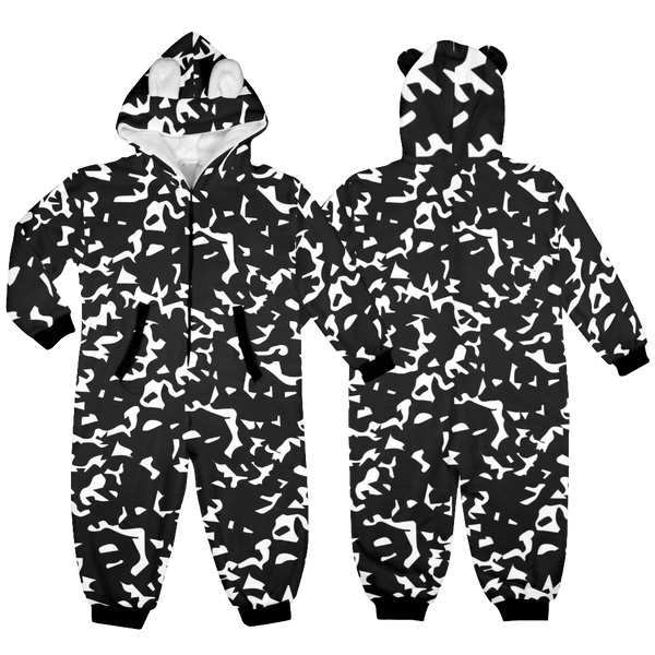 Blackout Panda Hooded Onesie