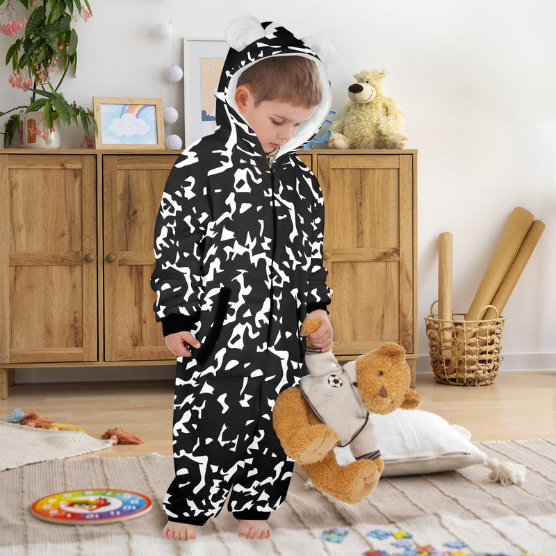 Blackout Panda Hooded Onesie