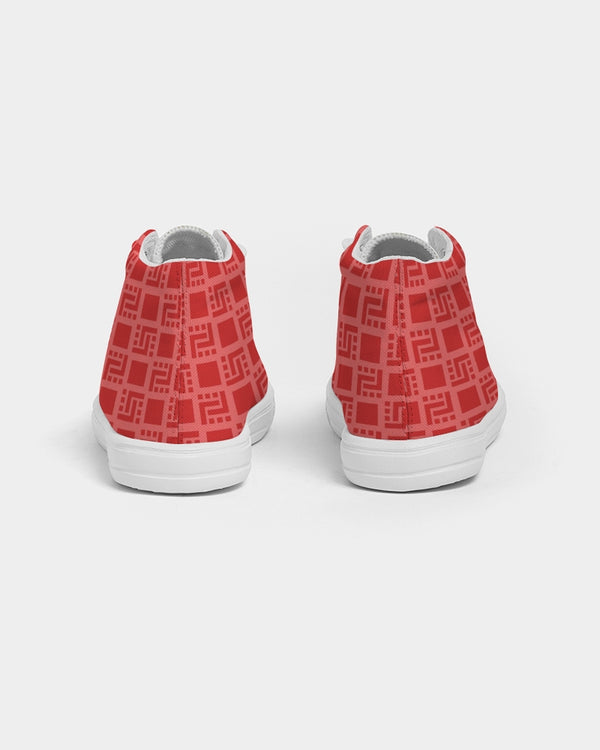 Red Geo World Kids Sneakers