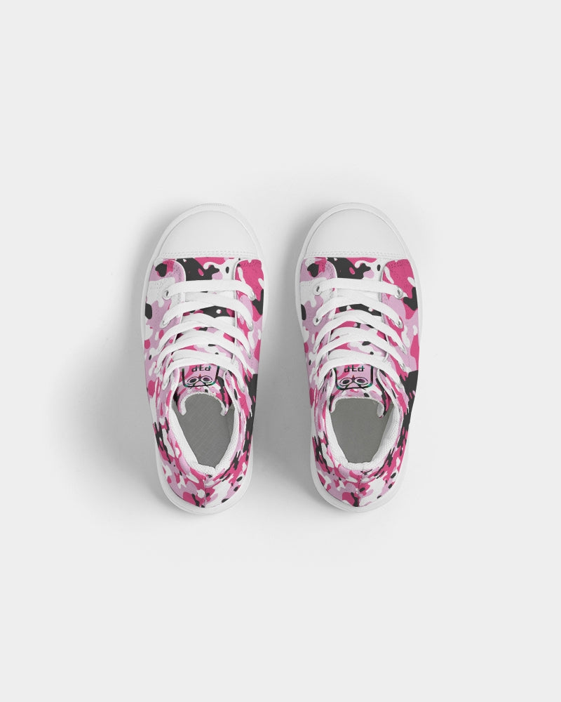 Pink Camo Kids Sneakers